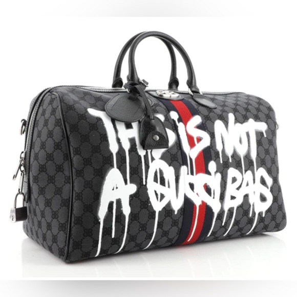 Balenciaga × Gucci The Hacker Project Duffel Bag Graffiti Authentic NWT - Picture 1 of 8
